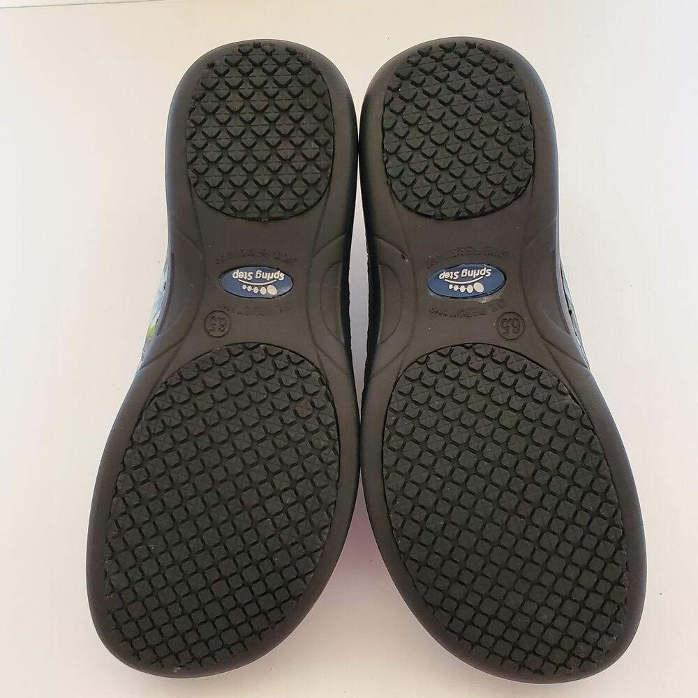 Spring Step Clogs Womens 6.5 Black Butterflies Comfort Skid Resistant - Picture 11 of 15
